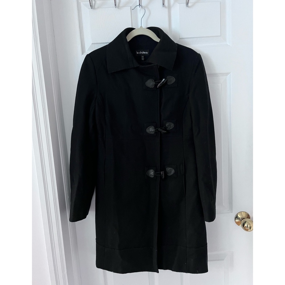 Black pea coat w duffle toggles